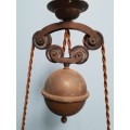 Antique rise and fall lamp