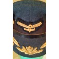 S.A.A.F COLONEL CAP WITH BULLION WIRE PEAK AND EAGLE BADGE