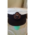 OLD RAILWAY AND HARBOR CAP WITH BULLION WIRE BADGE