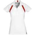 Ladies Apex Golf Shirt White & Red (Slazenger) - 3XL