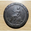 1797 GEORGE III CARTWHEEL TWO PENCE COIN