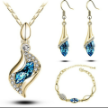 Austrian Crystal Drop Jewelry Set