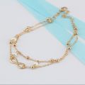Infinity Anklet Creative Silver Plated / Gold plated Double Chain