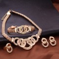 European Crystal Handcuffs Jewelry Set