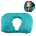 Air Pump U-Shape Inflatable Travel Neck Pillow