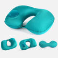 Air Pump U-Shape Inflatable Travel Neck Pillow