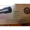 Power Seeker 50mm telescope complete NEW with various lenses etc.