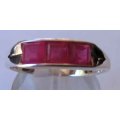 925 Sterling Silver  & Rubies Ring