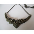 Lovely -925 Sterling Silver and Original chain & Marcasite Necklace