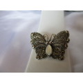 Beautiful Sterling Silver, Marcasite and M O P Brooch