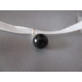 Sterling Silver  and Black Onyx  Pendant-