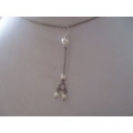 925 -Sterling Silver  and Peal Necklace