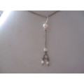 925 -Sterling Silver  and Peal Necklace