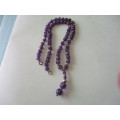 Genuine Amethysts and Sterling Silver Necklace