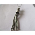 925 Sterling Silver Tassels Necklace