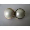 9ct Gold and Mabe`Pearl Earrings