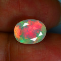 1.70ct.Rainbow Fire Opal plesant Oval  Faceted Cut 10x8 mm