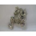 Silver and Marcasite big ` FROG ` Brooch