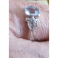 925 Sterling Silver and Blue Topaz Ring