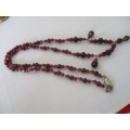 Sterling Silver and genuine Garnets Necklace
