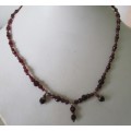 Sterling Silver and genuine Garnets Necklace