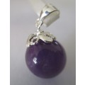 Sterling Silver and Genuine Amethyst Pendant