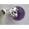 Sterling Silver and Genuine Amethyst Pendant