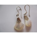 Silver and Shell Earrings