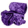 Rainbow - Fleece Blanket - Warm Winter Throw - Purple Rain