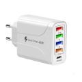 Quick Charge F002 - 48W 5 Port USB Fast Charger - White