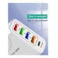 Quick Charge F002 - 48W 5 Port USB Fast Charger - White