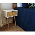 MID CENTURY MODERN, ONE DRAWER WOODEN SIDE TABLE!! *RETAILS FOR R1699*
