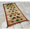 HAND-KNOTTED DHURRIE CARPET! 1950mm - 1030mm