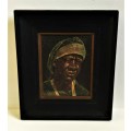 ANTIQUE FRAMED AND SIGNED AFRICAN PAINTING!