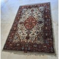 *SELLS FOR R30000+* STUNNING SIGNED WOOL AND SILK HAND-KNOTTED GENUINE PERSIAN HUNTING CARPET!