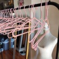 Black Metal Clothes Rack with 24pc Hangers