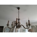 German Brass Chandelier