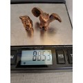 Solid Copper Miniature Owl Ornaments - together weighing 83 grams