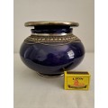Moroccan Ceramic Ashtray - Blue with detail