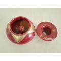 Vintage Moroccan Ceramic Ashtray - Maroon with detail