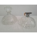Vintage Crystal Perfume & Cream Bottles