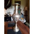 Large Vintage Solid  Brass Vase