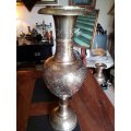 Vintage Large Solid Brass Vase