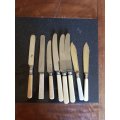 Assorted Anitque Bone Handle Knives. Marked