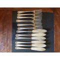Beautiful Vintage Yeomans Silver Plated Fish Knives and Forks. Marked