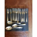 Assorted Silver Plated Vintage Spoons & Forks. Marked