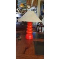 Beautiful Red Art Glass Lamp with Shade