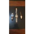 Two Seiko Watches Plus an Vintage Ladies Adec Watch