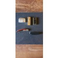 Various Collectable Lighters + Soligen Black Pocket Knife