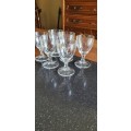 Vintage Jenna Schott White Wine Crystal Glasses